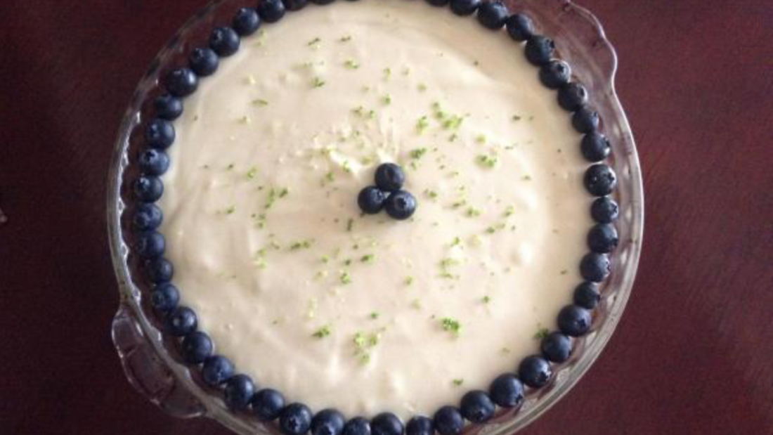 Sobremesa de mirtilo