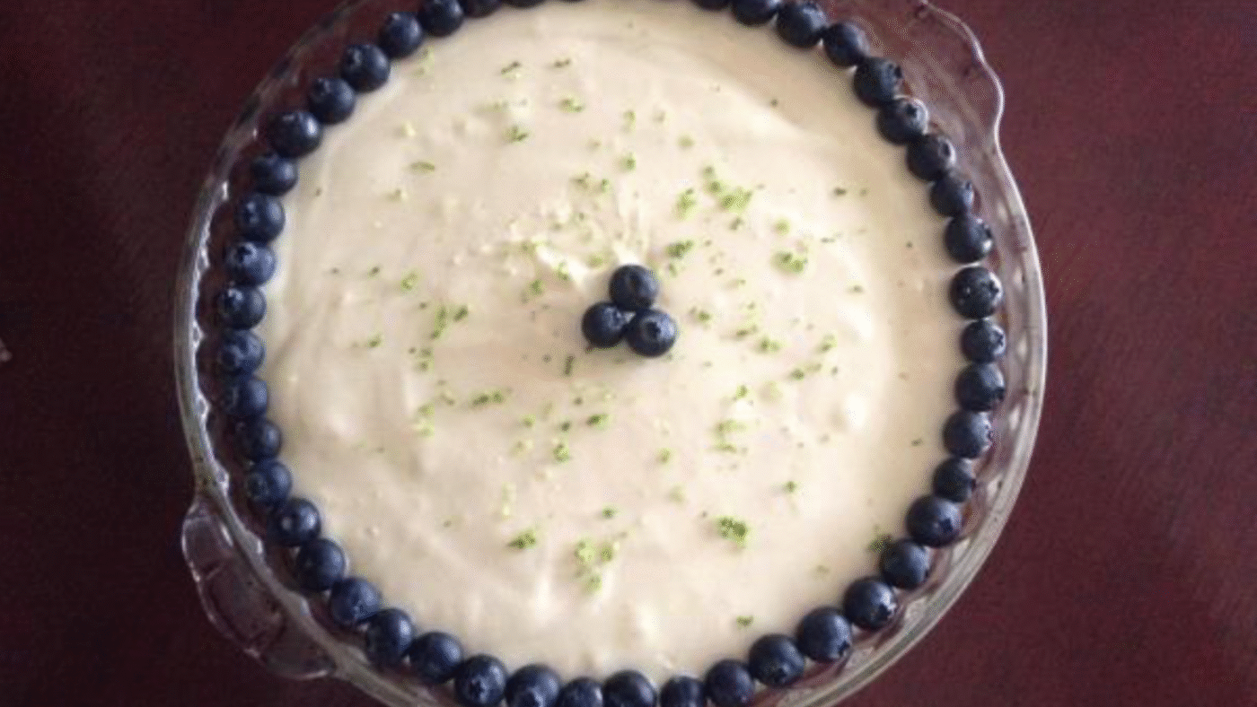 Sobremesa de mirtilo