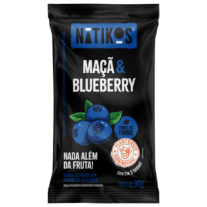 Barra de Fruta - Maçã e Blueberry 100%  Fruta - 05 unidades