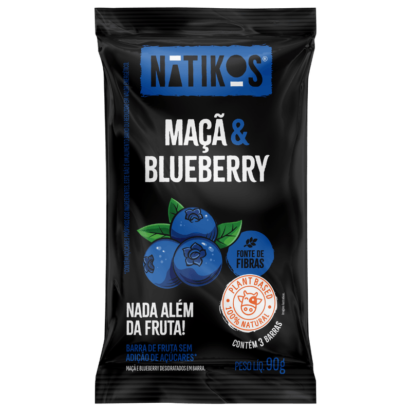 Barra de Fruta - Maçã e Blueberry 100% Fruta - 05 unidades - Imagem 3