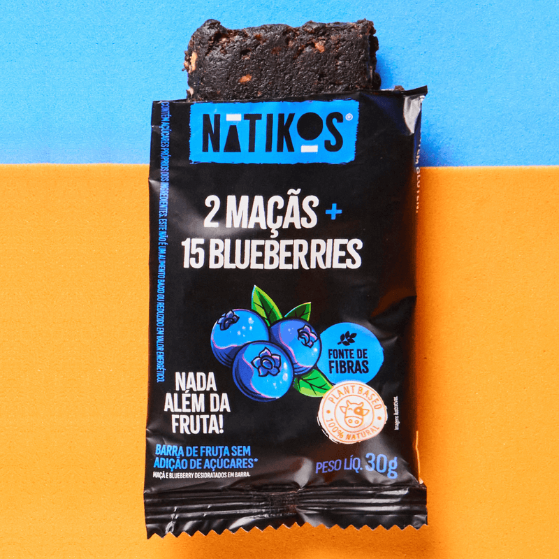 Barra de Fruta - Maçã e Blueberry 100% Fruta - 05 unidades - Imagem 2