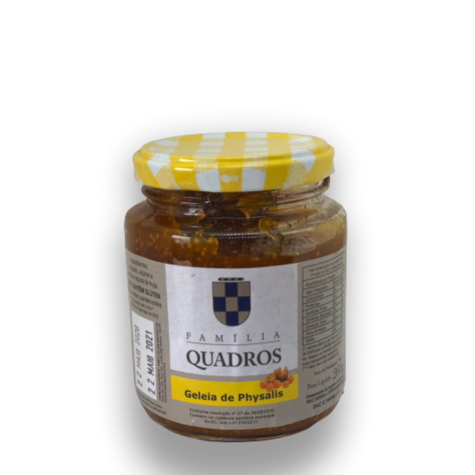 Geleia Artesanal de Physalis (Goldenberry) 240g - Família Quadros