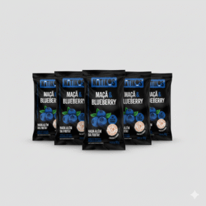 Barra de Fruta - Maçã e Blueberry 100%  Fruta - 05 unidades